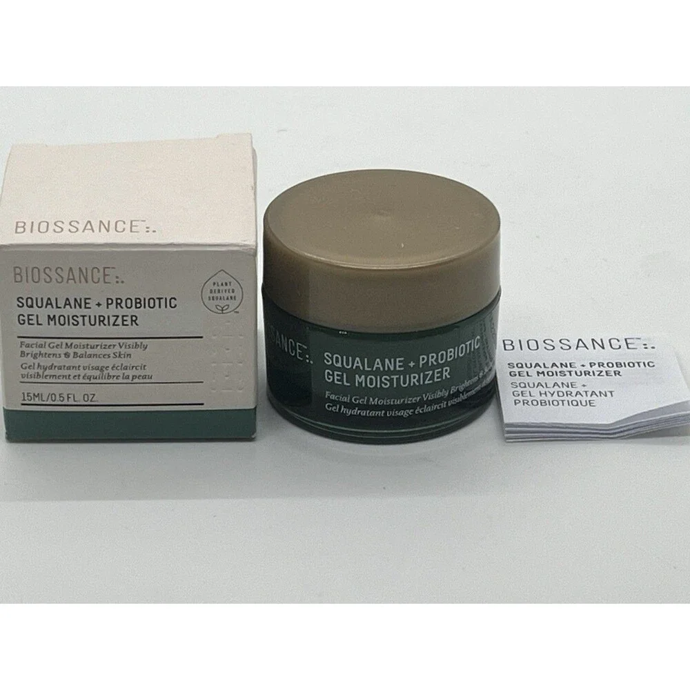 BIOSSANCE Squalane + Probiotic Gel Moisturizer Extra Gentle Formula 15 mL‎ New